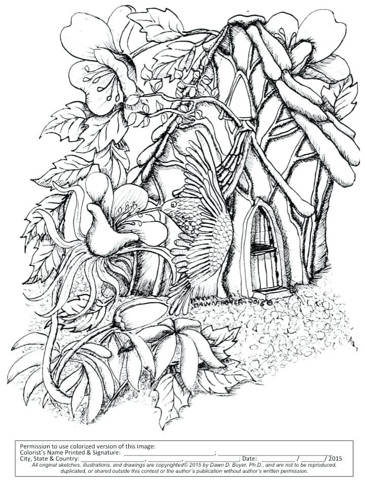 Fairy Tree House Coloring Pages
 Fairy House Coloring Pages Best Houses And Doors