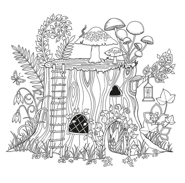 Fairy Tree House Coloring Pages
 Home house Fairy Fae Fantasy Myth Mythical Mystical Legend