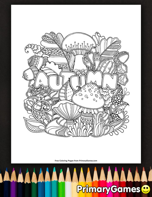 Fall Coloring Pages Pdf
 Autumn Coloring Page