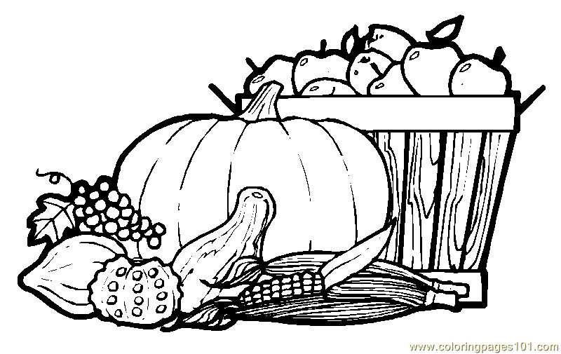Fall Coloring Pages Pdf
 Autumn fruits Coloring Page Free Autumn Coloring Pages