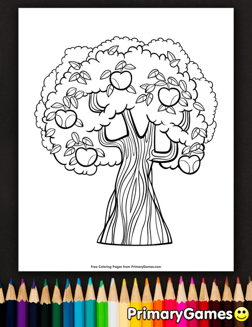 Fall Coloring Pages Pdf
 Apple Tree Coloring Page