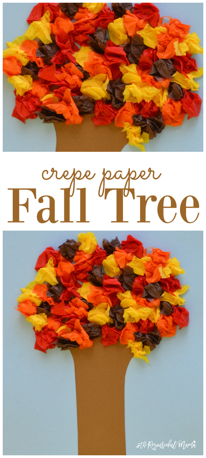 Fall Craft Ideas For Preschoolers
 Crepe Paper Fall Tree Craft The Resourceful Mama