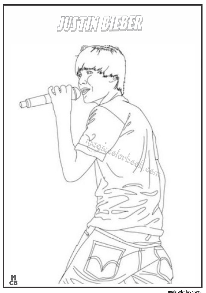 Famous People Coloring Pages
 Justin Bieber Tour Free Coloring Pages