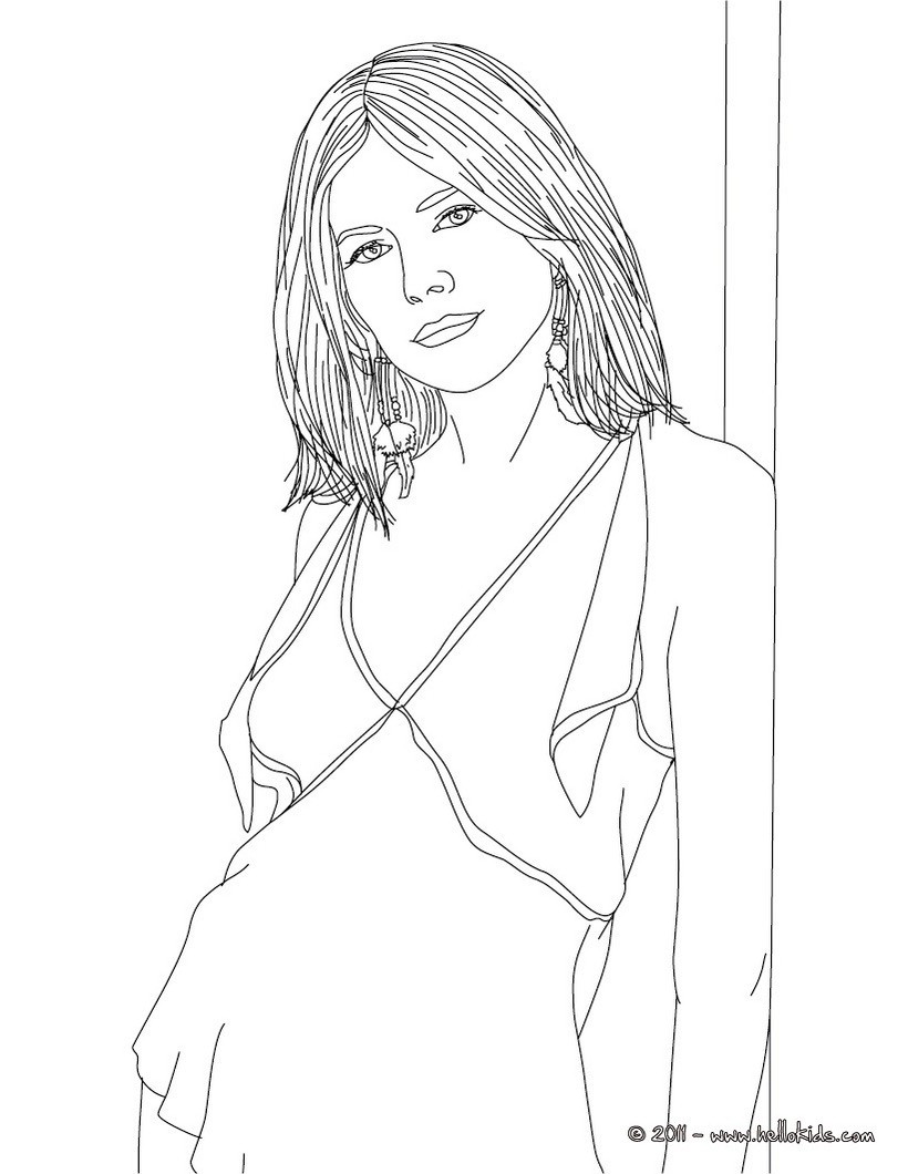 Famous People Coloring Pages
 Sienna miller coloring pages Hellokids