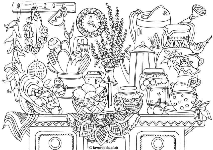 Farm Coloring Pages For Adults
 Country Spring Farm Treats Printable Adult Coloring