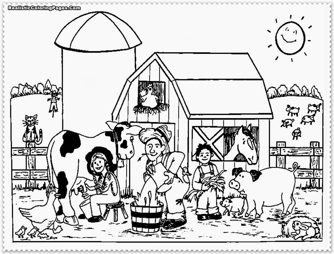 Farm Coloring Pages For Adults
 Farm Animal Coloring Pages