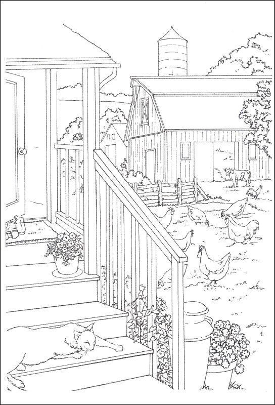 Farm Coloring Pages For Adults
 De 38 beste afbeeldingen over Color Farm Life op