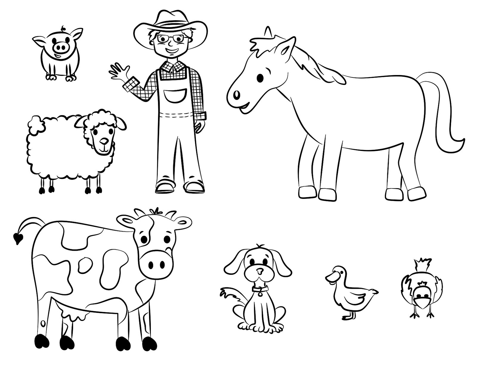 Farm Coloring Sheet
 Free Printable Farm Animal Coloring Pages For Kids