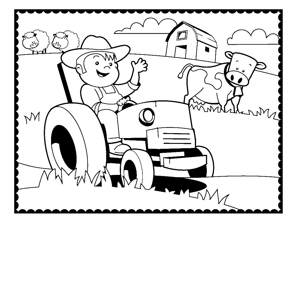 Farm Coloring Sheet
 DIY Farm Crafts and Activities with 33 Farm Coloring