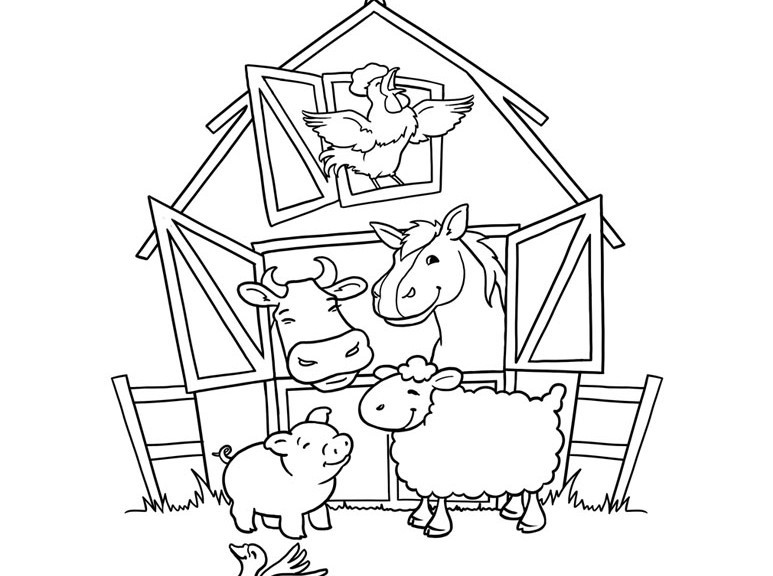 Farm Coloring Sheet
 DIY Farm Crafts and Activities with 33 Farm Coloring