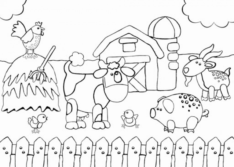 Farm Coloring Sheet
 Get This Free Farm Coloring Pages F5W4W