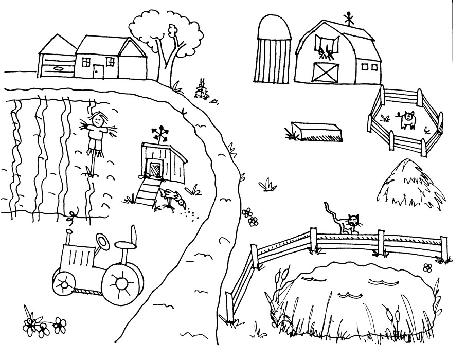 Farm Coloring Sheet
 DIY Farm Crafts and Activities with 33 Farm Coloring