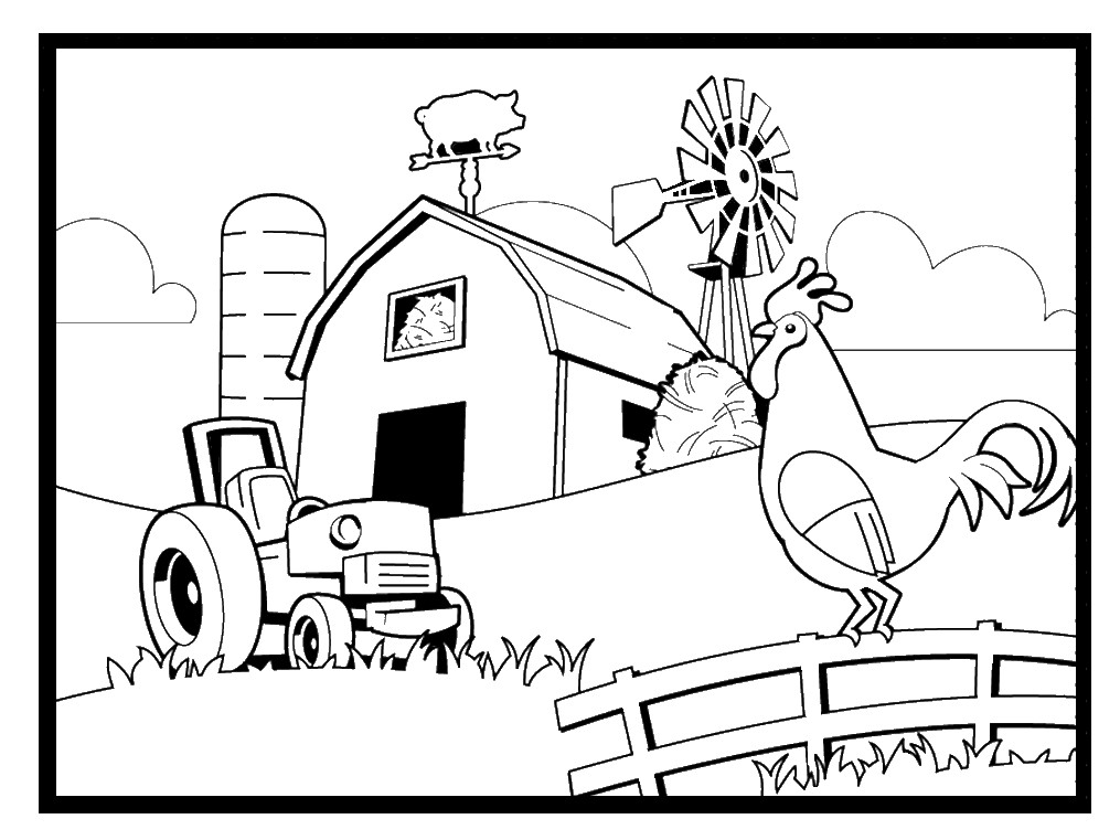 Farm Coloring Sheet
 Farm Coloring Pages