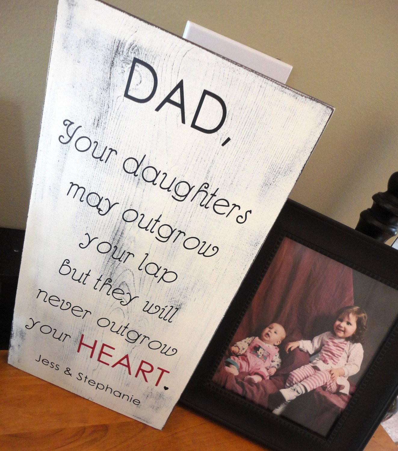 Father Daughter Gift Ideas
 Rustic Father s Day Sign Birthday Sign I Love You Sign