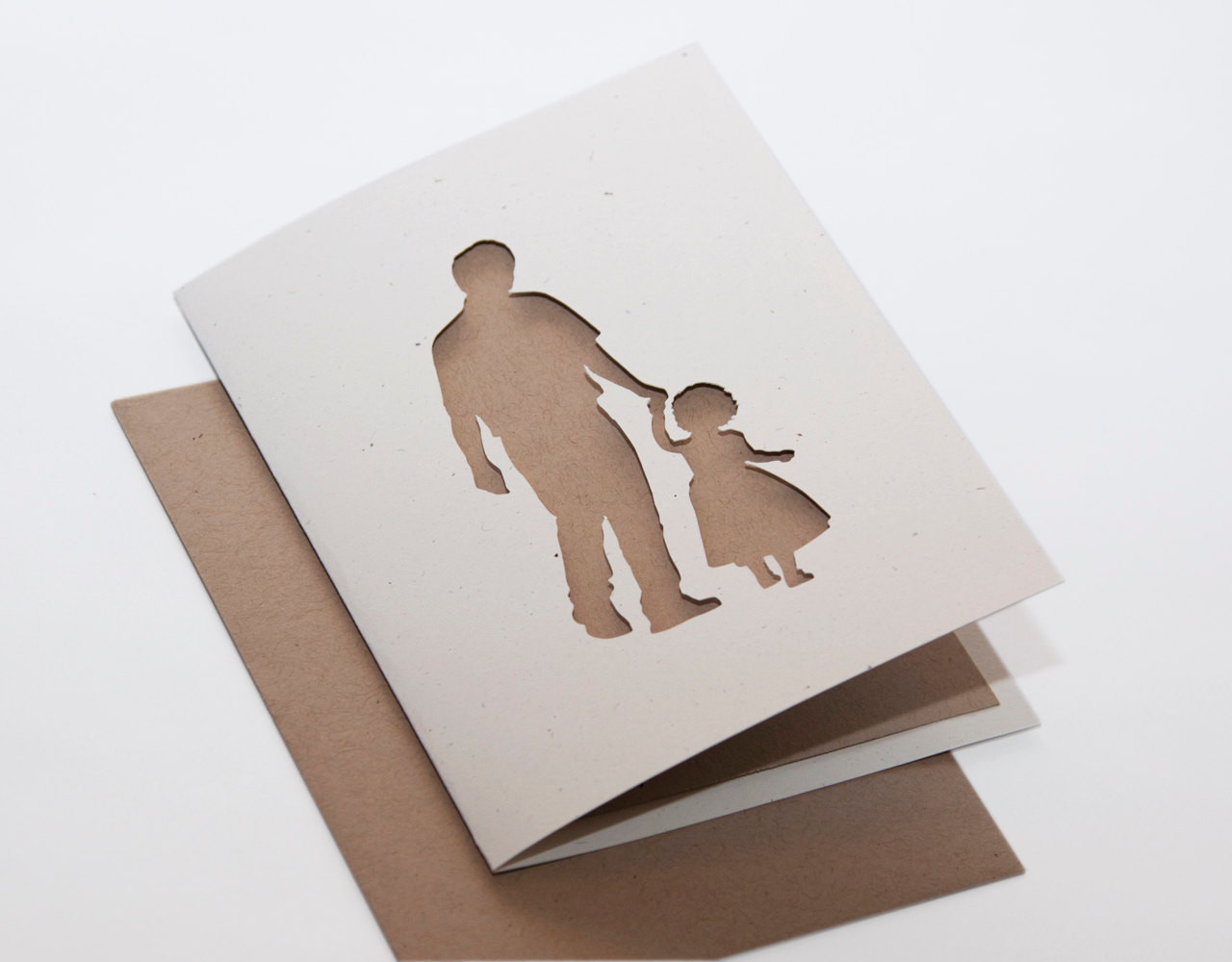 Father Daughter Gift Ideas
 Father and Daughter Cut Silhouette Card with by