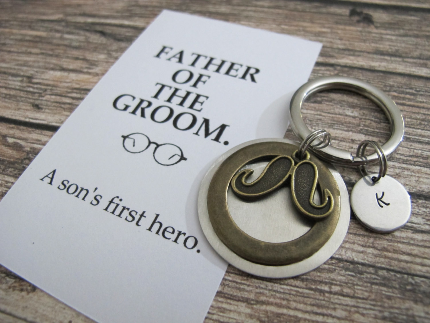 Father Of The Groom Gift Ideas
 FATHER of the GROOM t PERSONALIZED keychain a son s