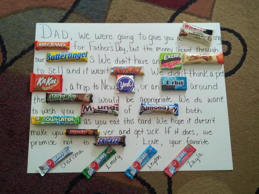 Father'S Day Gift Card Ideas
 Made this for Daniel his love for candy and the