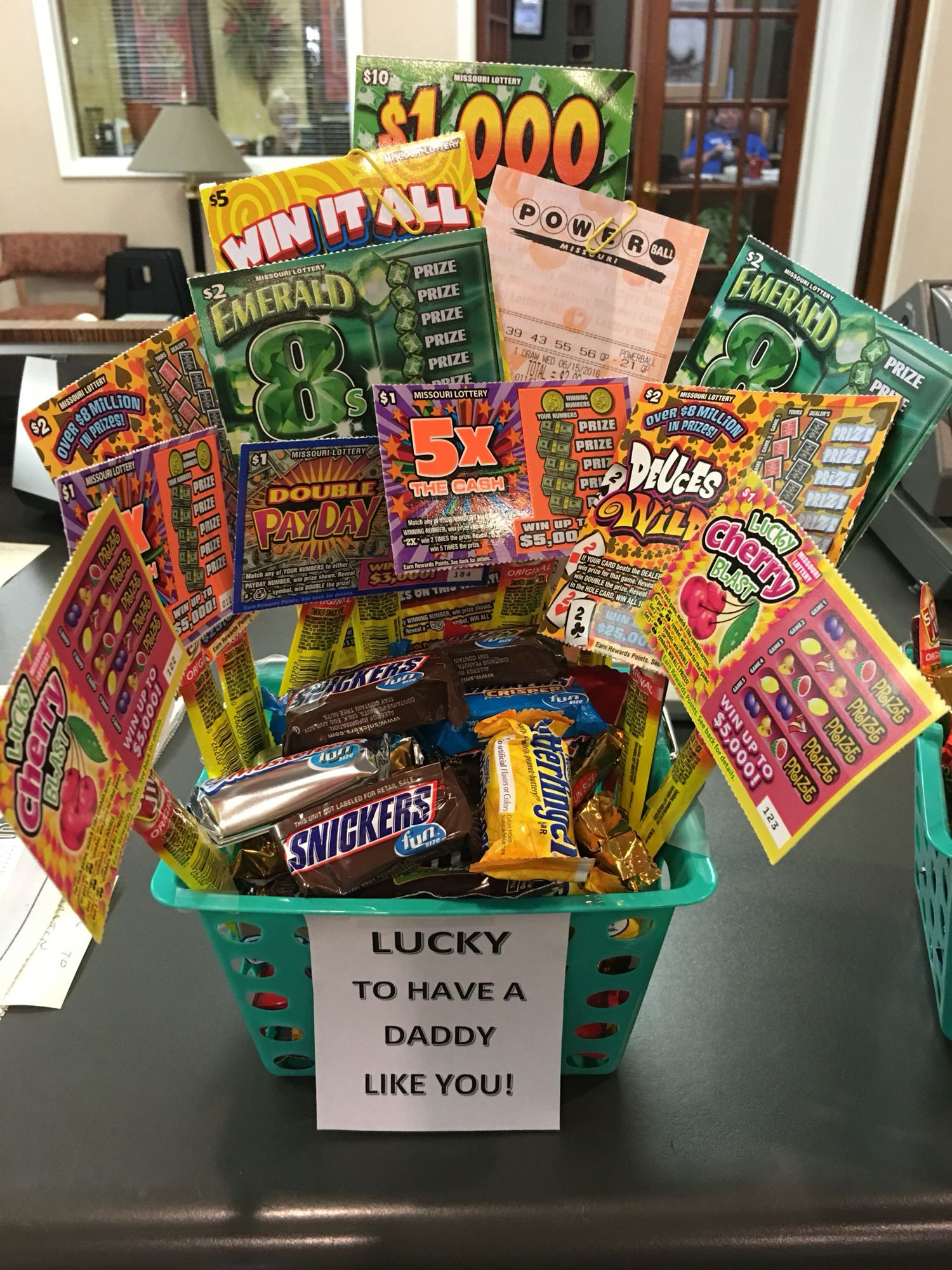 Father'S Day Gift Ideas Pinterest
 Great fathers day t Basket full of candy Then slim