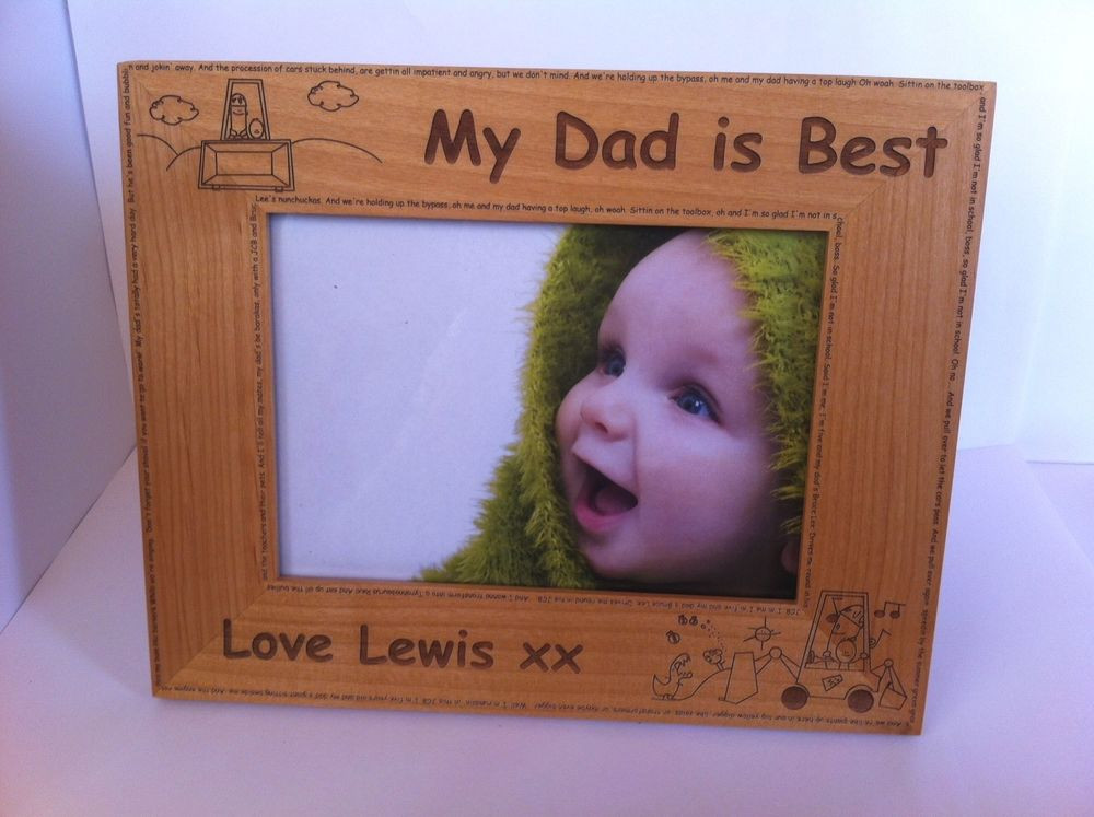 Father'S Day Gifts DIY
 PERSONALISED MY DAD DADDY UNCLE IS BEST PHOTO FRAME FATHER