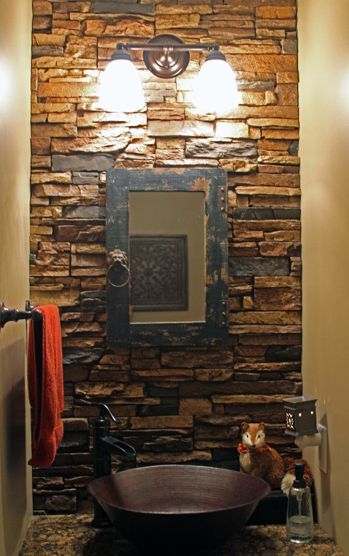 Best ideas about Faux Stone Accent Wall
. Save or Pin Matching Bathroom & Fireplace Accent Walls Now.