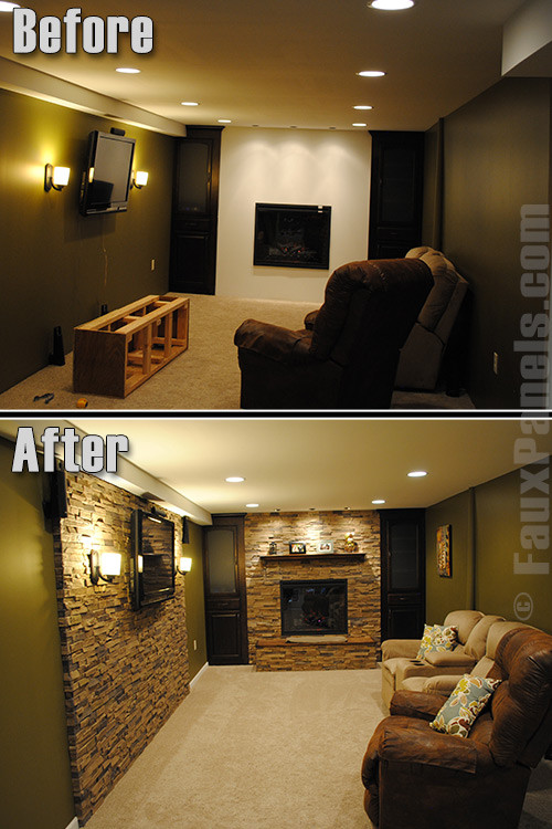 Best ideas about Faux Stone Accent Wall
. Save or Pin Paneling for Walls Before After s Now.