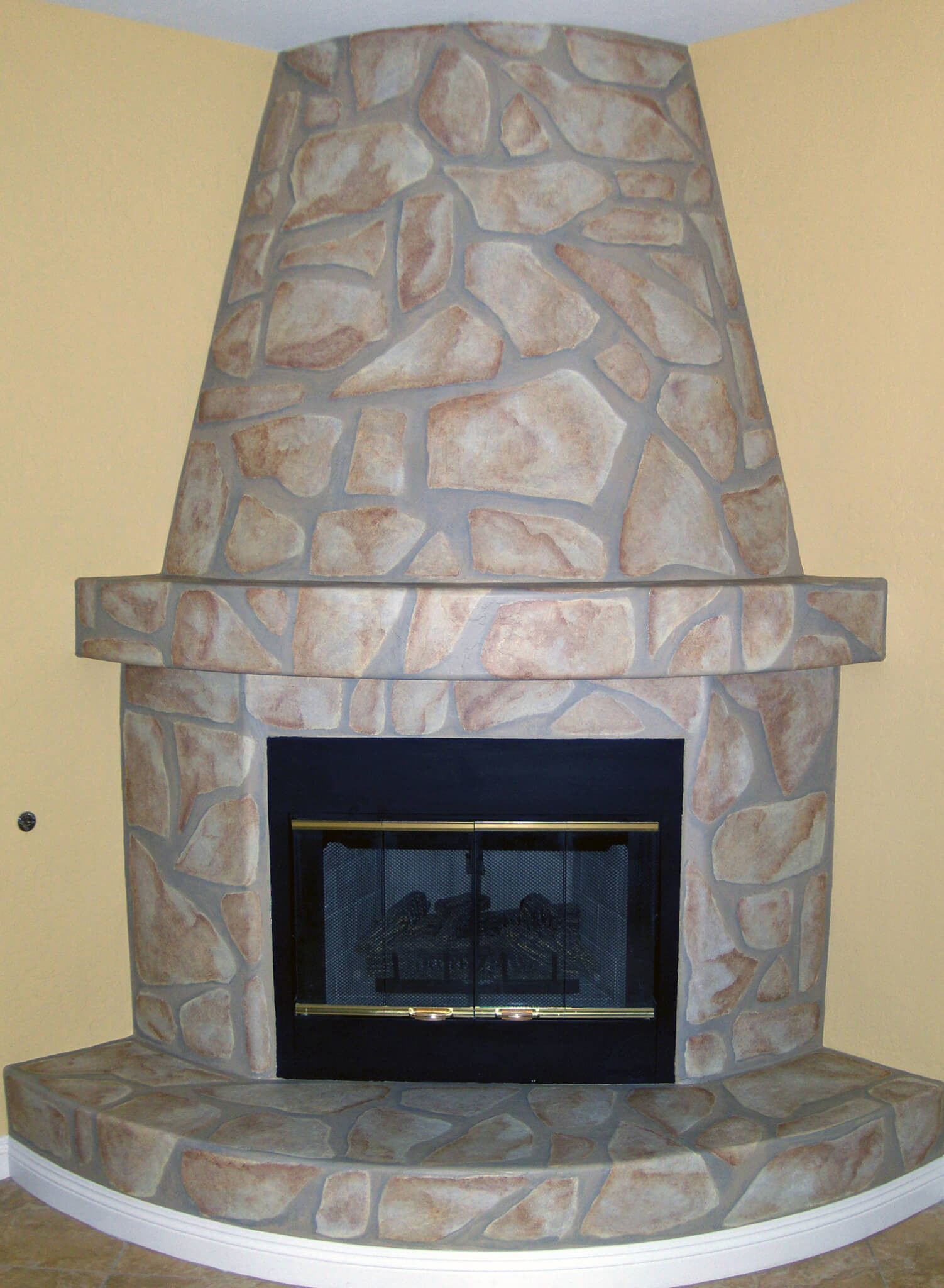 Best ideas about Faux Stone Fireplace
. Save or Pin Faux Stone Fireplace HouseArt Custom Painting Now.