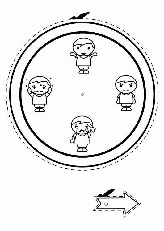 Feelings Coloring Sheets For Boys
 Coloring page emotion clock boys img