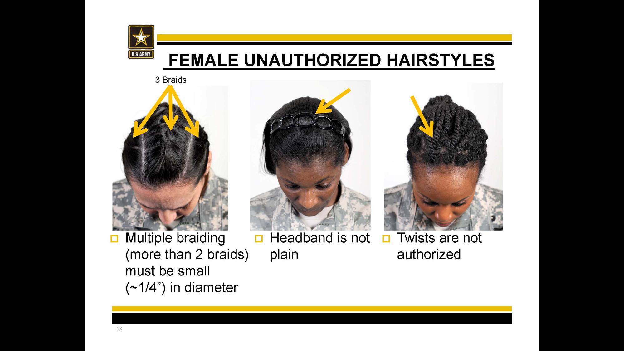 Female Authorized Hairstyles Army
 Braids That Are Authorized In Army Hairstyle