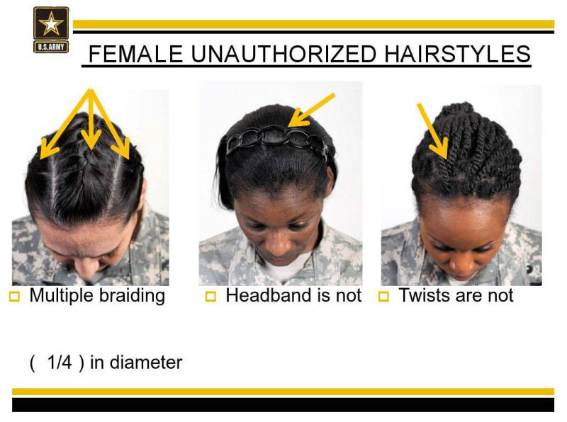 Female Authorized Hairstyles Army
 Black Female Sol rs Say the Army s New Hair Rules Are Racist