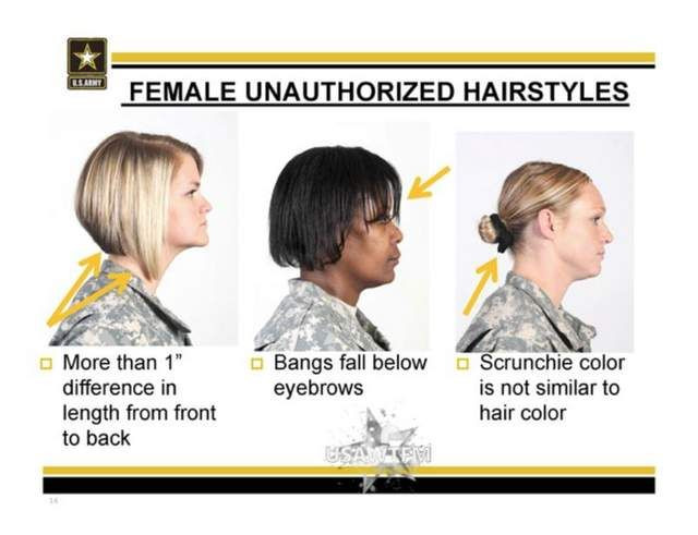 Female Authorized Hairstyles Army
 Army Unauthorized Hairstyles for Women I still try to