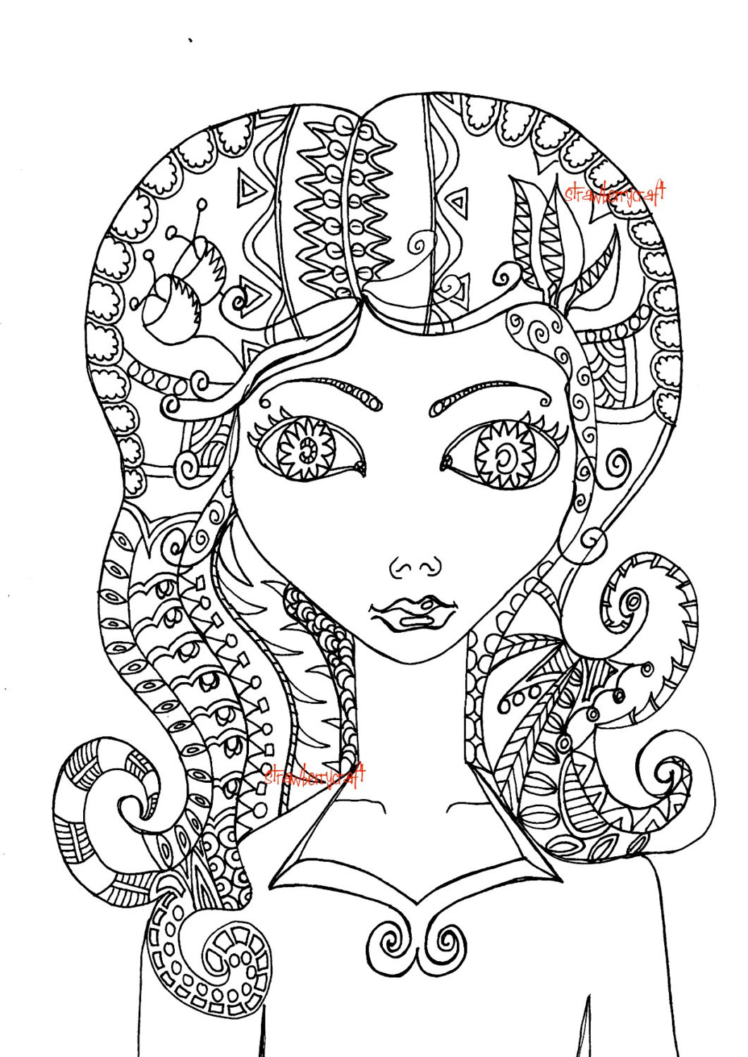 Female Coloring Pages
 Beautiful Woman Coloring Pages Realistic Coloring Pages