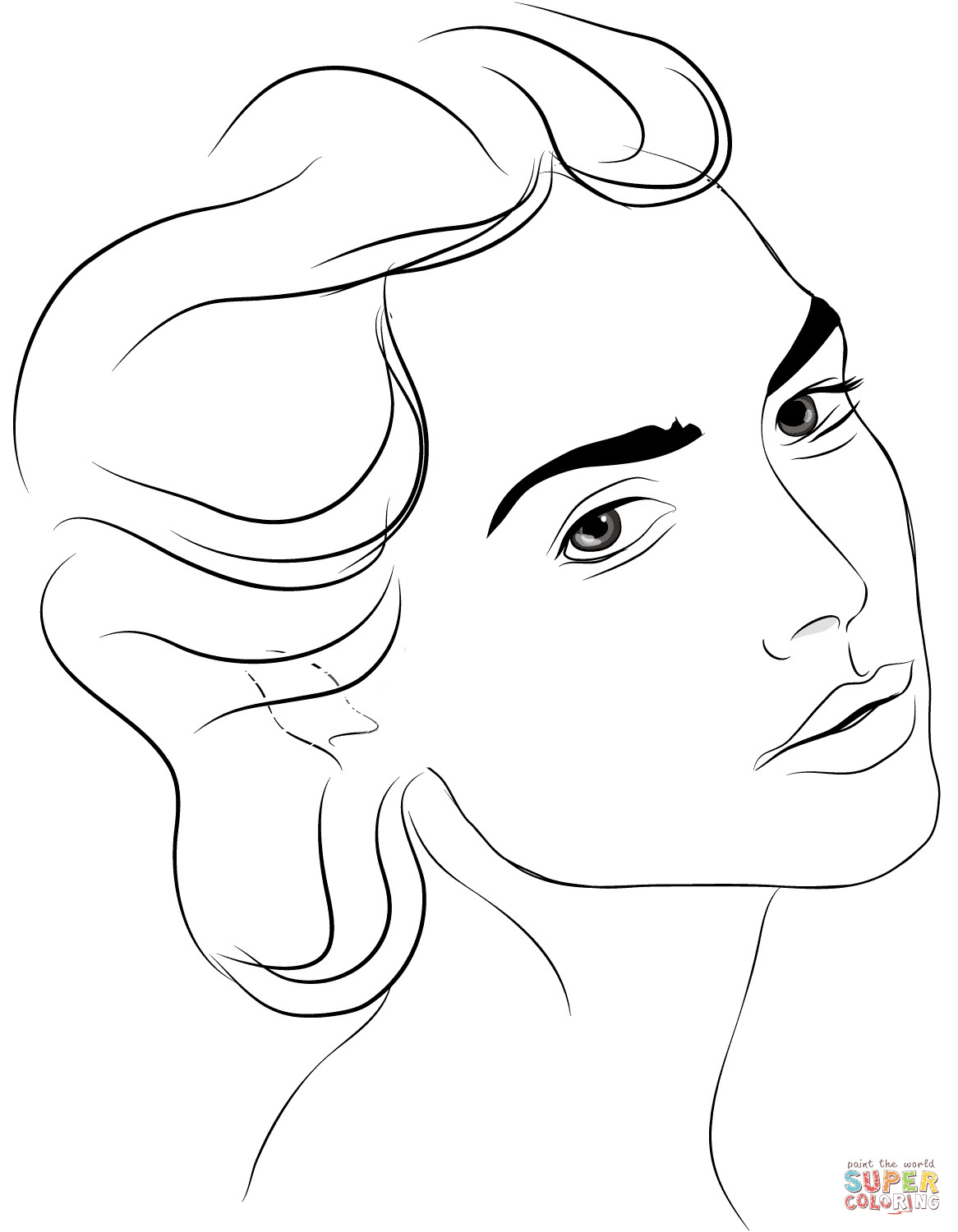 Female Coloring Pages
 Woman s Face coloring page