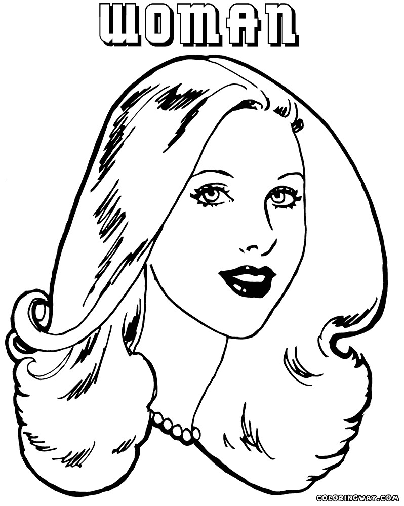 Female Coloring Pages
 Woman coloring pages