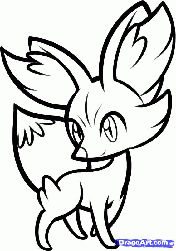 Fennekin Coloring Pages
 New Pokemon Coloring Pages x and y