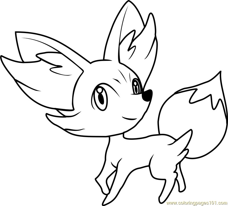 Fennekin Coloring Pages
 Fennekin Pokemon Coloring Page Free Pokémon Coloring