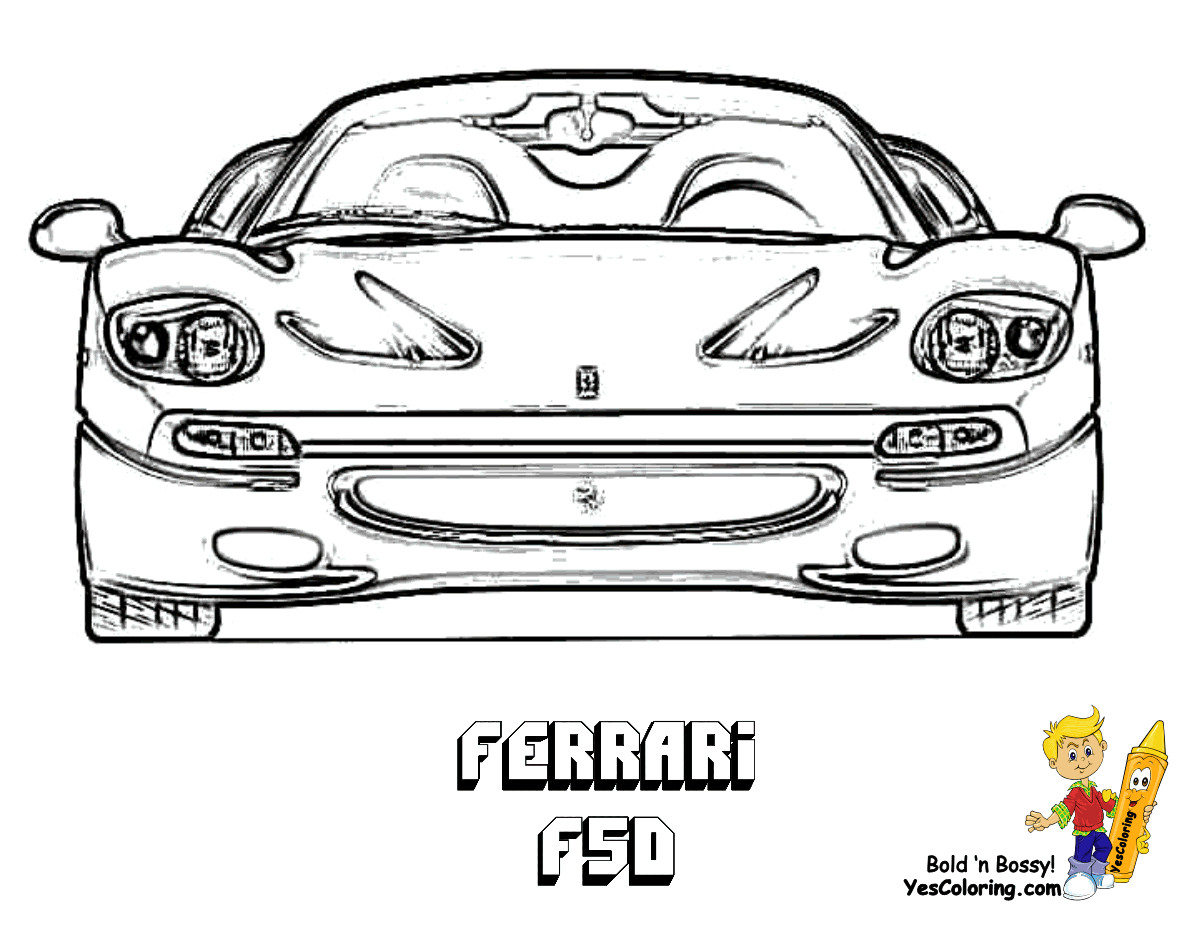 Ferrari Coloring Pages For Kids
 Workhorse Ferrari Coloring Pages Ferrari Free