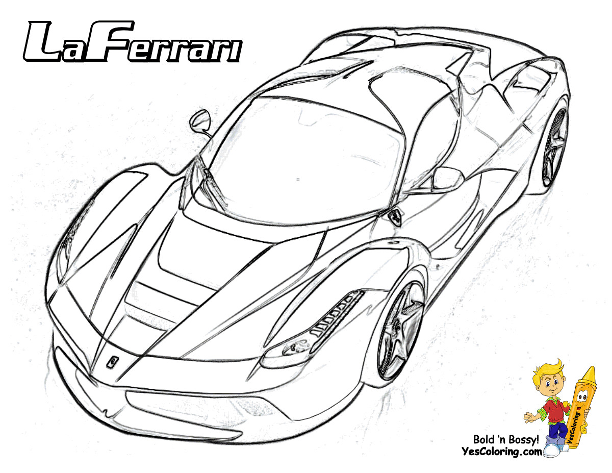 Ferrari Coloring Pages For Kids
 Heart Pounding Ferrari Coloring Ferrari Cars