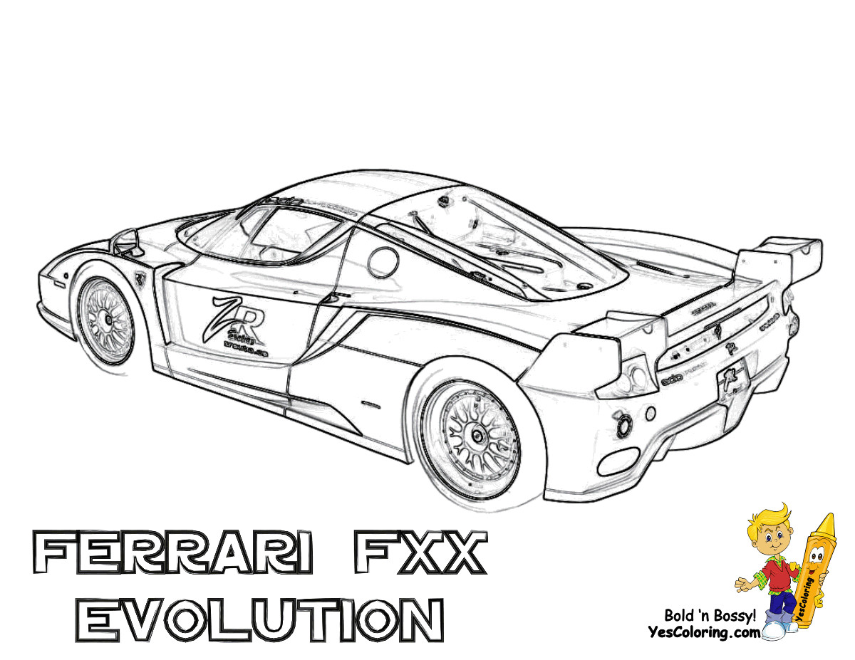 Раскраска Ferrari FXX