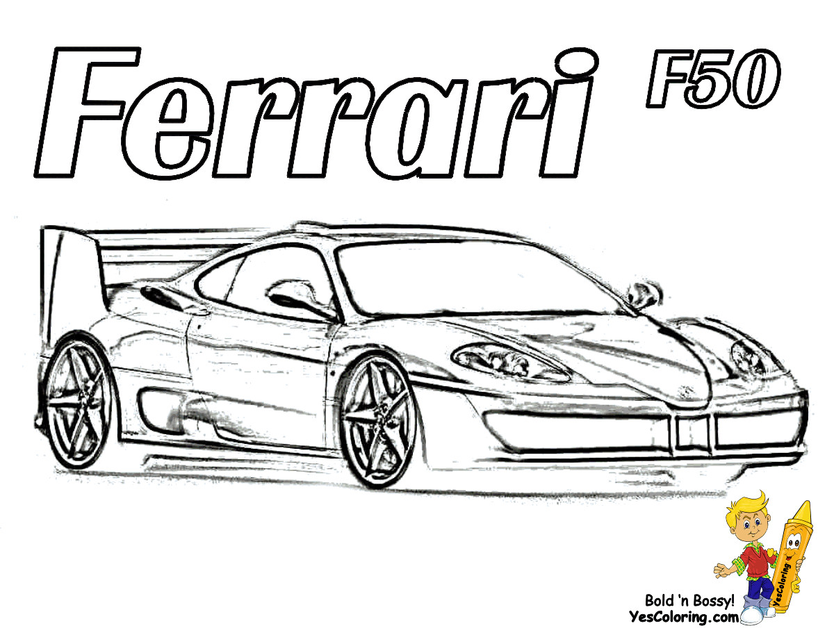 Ferrari Printable Coloring Pages
 Workhorse Ferrari Coloring Pages Ferrari Free