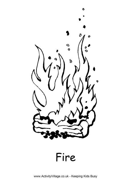 Fire Coloring Pages
 Fire Colouring Page