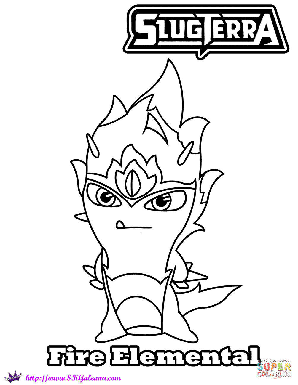 Fire Coloring Pages
 Fire Elemental coloring page