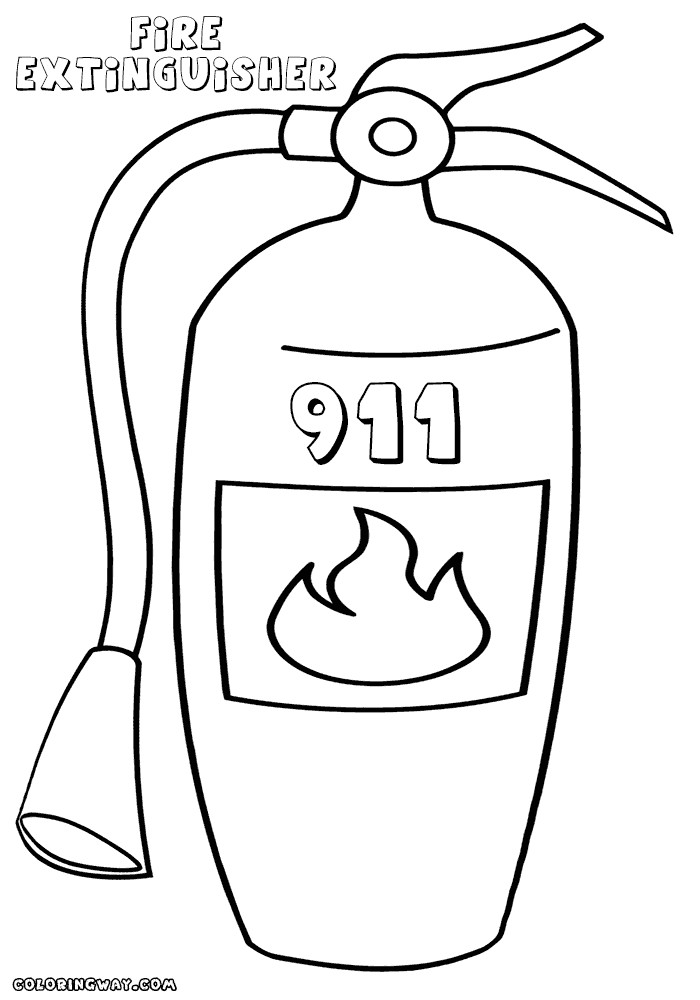 Fire Coloring Pages
 Fire extinguisher coloring pages