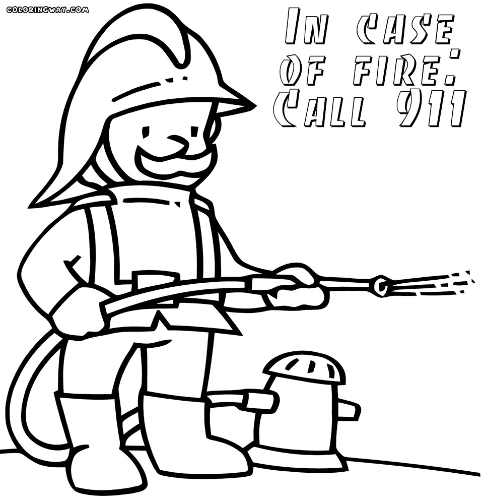 Fire Coloring Pages
 Fire safety coloring pages