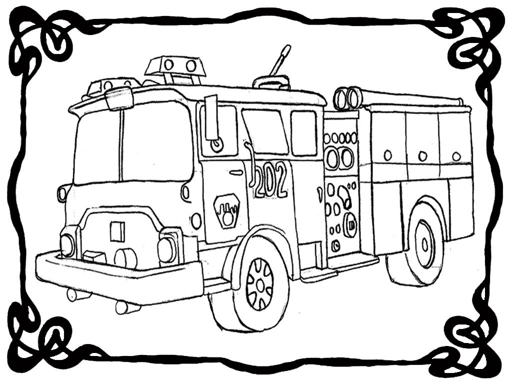 Fire Engine Coloring Pages
 Fire Engine Coloring