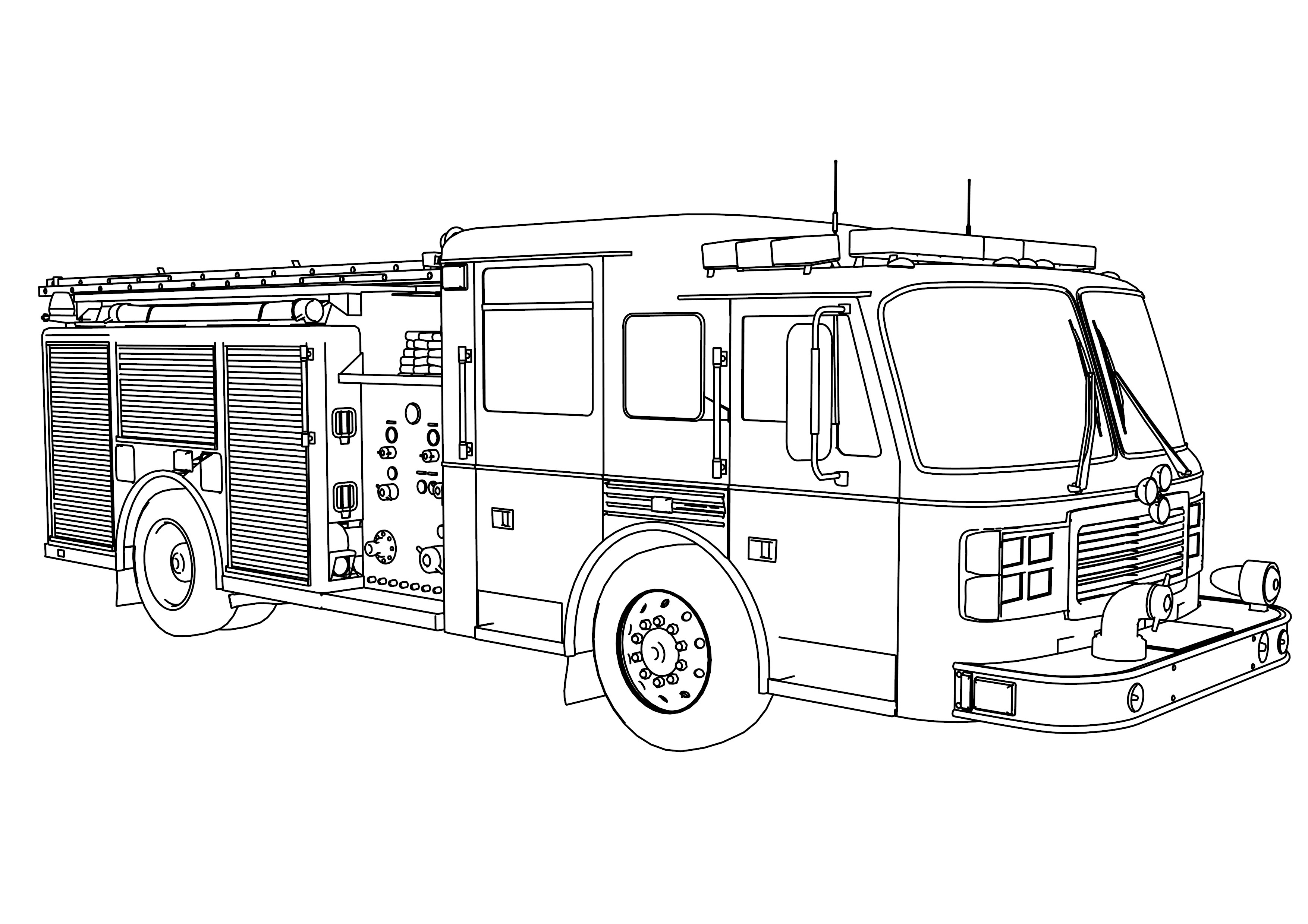 Fire Engine Coloring Pages
 Fire Truck Coloring Pages Bestofcoloring