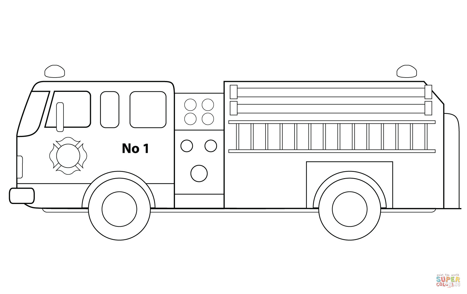 Fire Engine Coloring Pages
 Fire engine coloring page