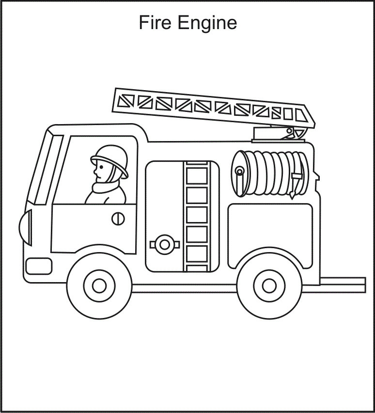 Fire Engine Coloring Pages
 Free Printable Fire Truck Coloring Pages For Kids