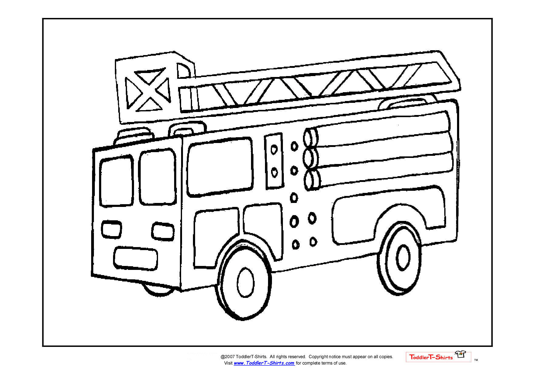 Fire Engine Coloring Pages
 Fire Engine Free Colouring Pages