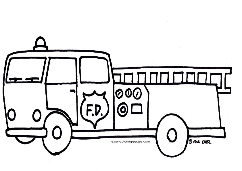 Fire Engine Coloring Pages
 Fire Truck Coloring Page For Kids Bestofcoloring