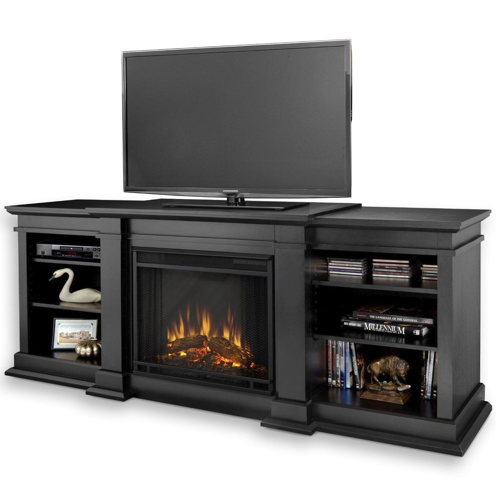Best ideas about Fireplace Heater Tv Stand
. Save or Pin Black TV Entertainment Center w Electric Fireplace Heater Now.